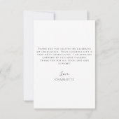 Budget Modern Script Abschluss Foto Dankeskarte (Rückseite)