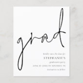 Budget Modern Script Abschluss Save the Date (Vorderseite)