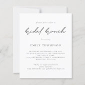 Budget Modern Script Bridal Brunch Shower Einladun (Vorderseite)