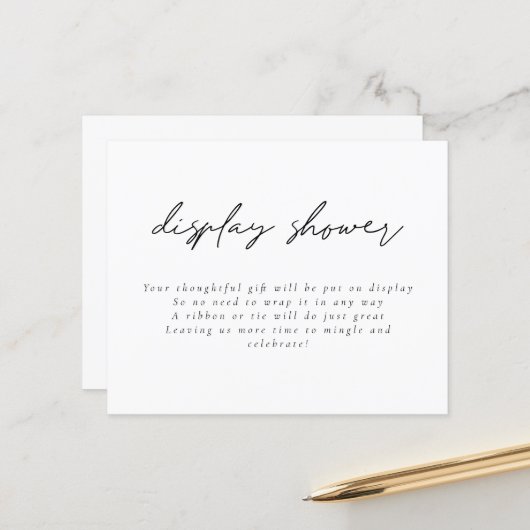 Budget Modern Script Display Brautparty Encl (Vorderseite/Rückseite Beispiel)