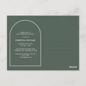 Budget Modern Script Foto Abschluss Einladung Postkarte (Rückseite)