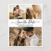 Budget Modern Script Foto Collage Save the Date (Vorderseite)