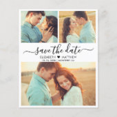 Budget Modern Script Foto Collage Save the Date (Vorderseite)