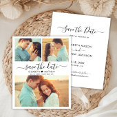 Budget Modern Script Foto Collage Save the Date