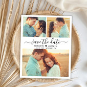 Budget Modern Script Foto Collage Save the Date