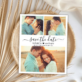 Budget Modern Script Foto Collage Save the Date
