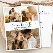 Budget Modern Script Foto Collage Save the Date