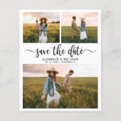 Budget Modern Script Foto Collage Save the Date (Vorderseite)