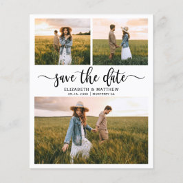Budget Modern Script Foto Collage Save the Date