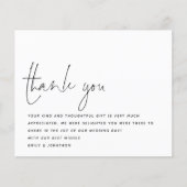 Budget Modern Script Foto Hochzeit Vielen Dank (Vorderseite)