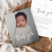 Budget Modern Script Foto Taufe Vielen Dank