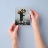 Budget Modern Script Full Foto Wedding Vielen Dank Flyer (Gruppe)