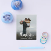 Budget Modern Script Full Foto Wedding Vielen Dank Flyer (Einzeln)