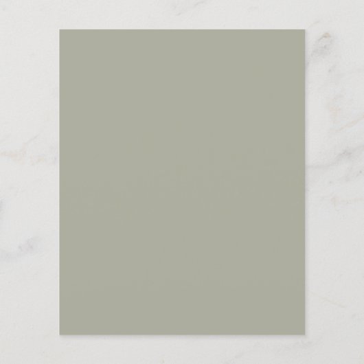 Budget Modern Script Sage Green Wedding Einladung (Rückseite)