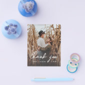 Budget Modern Simple Wedding Foto Vielen Dank Flyer (Einzeln)