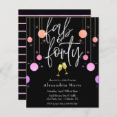 Budget Modern Sparkle "Fab & 40" Geburtstag (Vorne/Hinten)