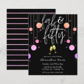 Budget Modern Sparkle "Fab & Fifty" Geburtstag (Vorne/Hinten)