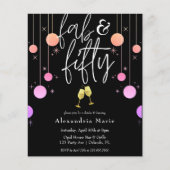 Budget Modern Sparkle "Fab & Fifty" Geburtstag (Vorderseite)