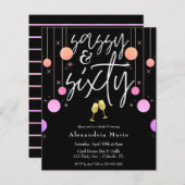 Budget Modern Sparkle Sassy & 60 Geburtstag (Vorne/Hinten)