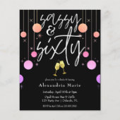 Budget Modern Sparkle Sassy & 60 Geburtstag (Vorderseite)