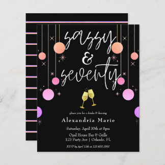 Budget Modern Sparkle Sassy & 70 Geburtstag