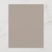 Budget Modern Taupe Script Einladung (Rückseite)