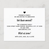 Budget Modern Typografy Guest Room Moving Card (Rückseite)