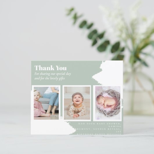 BUDGET Modern Vielen Dank Foto Collage JEDE VERANS (Stehend Vorderseite)