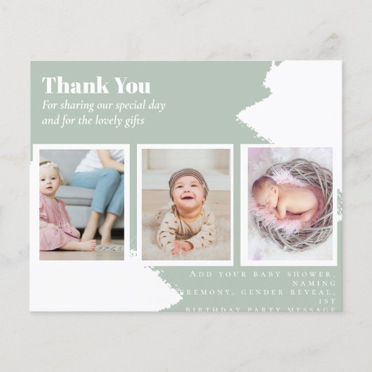 BUDGET Modern Vielen Dank Foto Collage JEDE VERANS (Vorderseite)