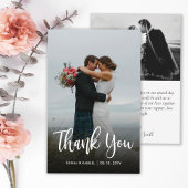 Budget Modern Wedding Foto Vielen Dank Script Card