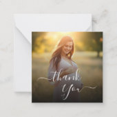 Budget Modern Woodland Babydusche Danke Foto Mitteilungskarte (Vorderseite)