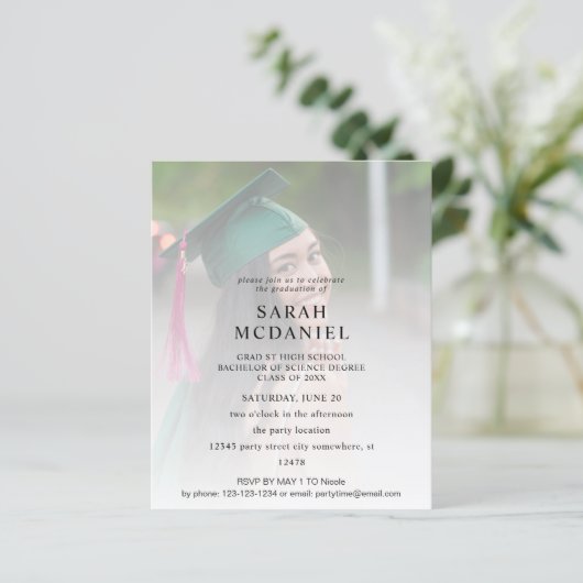 Budget Moderne 2 Foto Fade Graduation Party (Stehend Vorderseite)