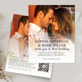 Budget Moderne 2 Foto Hochzeit Einladung