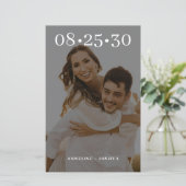 Budget moderne 2 Foto Hochzeit sparen das Datum (Stehend Vorderseite)