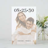 Budget moderne 2 Foto Hochzeit sparen das Datum (Stehend Vorderseite)