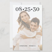 Budget moderne 2 Foto Hochzeit sparen das Datum (Vorderseite)