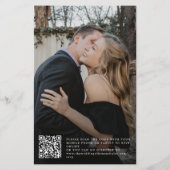 Budget Moderne 2 Fotos QR Code Hochzeitseinladung (Rückseite)