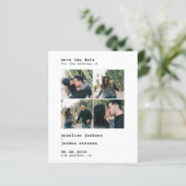 Budget moderne 4 Fotos Hochzeit sparen das Datum (Stehend Vorderseite)