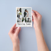 Budget moderne 6 Foto Collage Hochzeit danke Flyer (Gruppe)