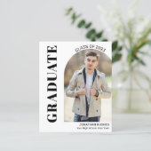 Budget Moderne Abschluss Foto Announccard (Stehend Vorderseite)