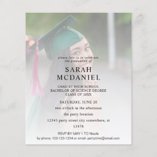 Budget-Moderne Abschlussparty mit Foto-Fade-Effekt Flyer
