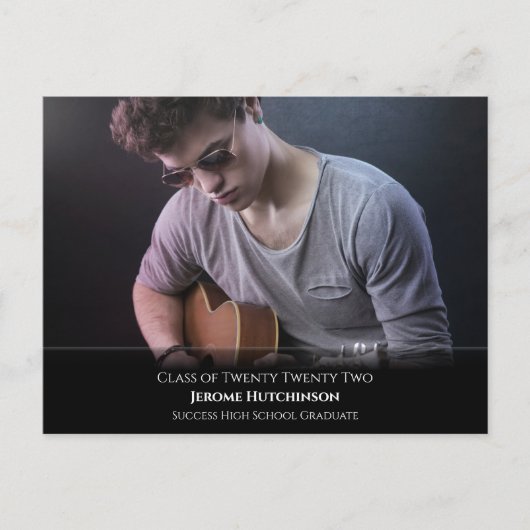 Budget Moderne Ankündigung des Abschlusses des Sch Postkarte (Vorderseite)