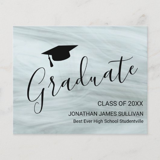 Budget Moderne Ankündigung des grauen Abschlusses (Vorderseite)