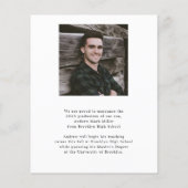 Budget Moderne Ankündigung von zwei Fotos Abschlus (Rückseite)