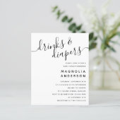 Budget Moderne Babydusche Einladung (Stehend Vorderseite)