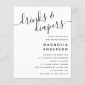 Budget Moderne Babydusche Einladung (Vorderseite)