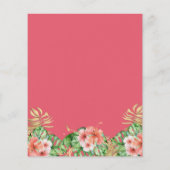 Budget Moderne Beach Floral Baby Dusche (Rückseite)