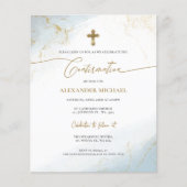 Budget Moderne Blue-Gold-Cross-Boy-Bestätigung (Vorderseite)