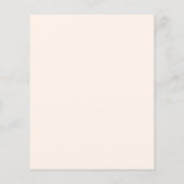Budget Moderne Blush Pink Blues Hochzeit (Rückseite)