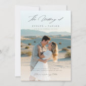 Budget Moderne Boho 2 Foto-Hochzeit Einladung (Vorderseite)